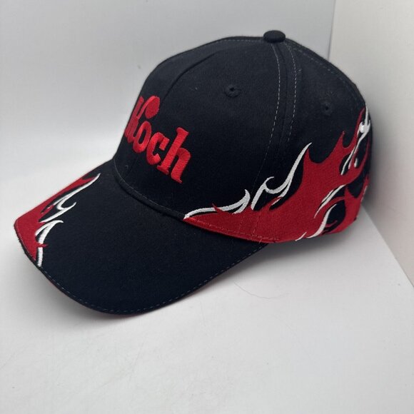 KOCH Trucking hat Cap  black red adjustable With Flames GR54 - Picture 3 of 5